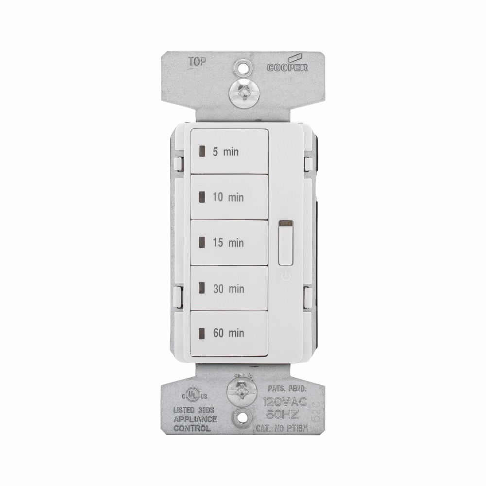 PT18M-W 5-Button Minute Universal Programmable Timer, 5 to 60 min Setting, 120 V AC, 1/4 hp, 1 Poles