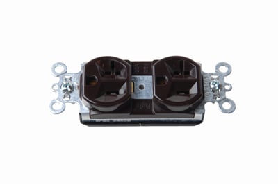 PT5362RED PlugTail 20 Amp 125V Spec-Grade Duplex Receptacle, Red