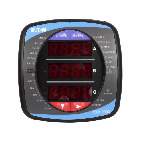 PXM2290MA65105 Power Xpert Power Quality Plus Meter With Integral Display and Up to 512 Samples/Cycle Recording Meter, 90 to 265 V AC/DC, 5 A, Digital Display