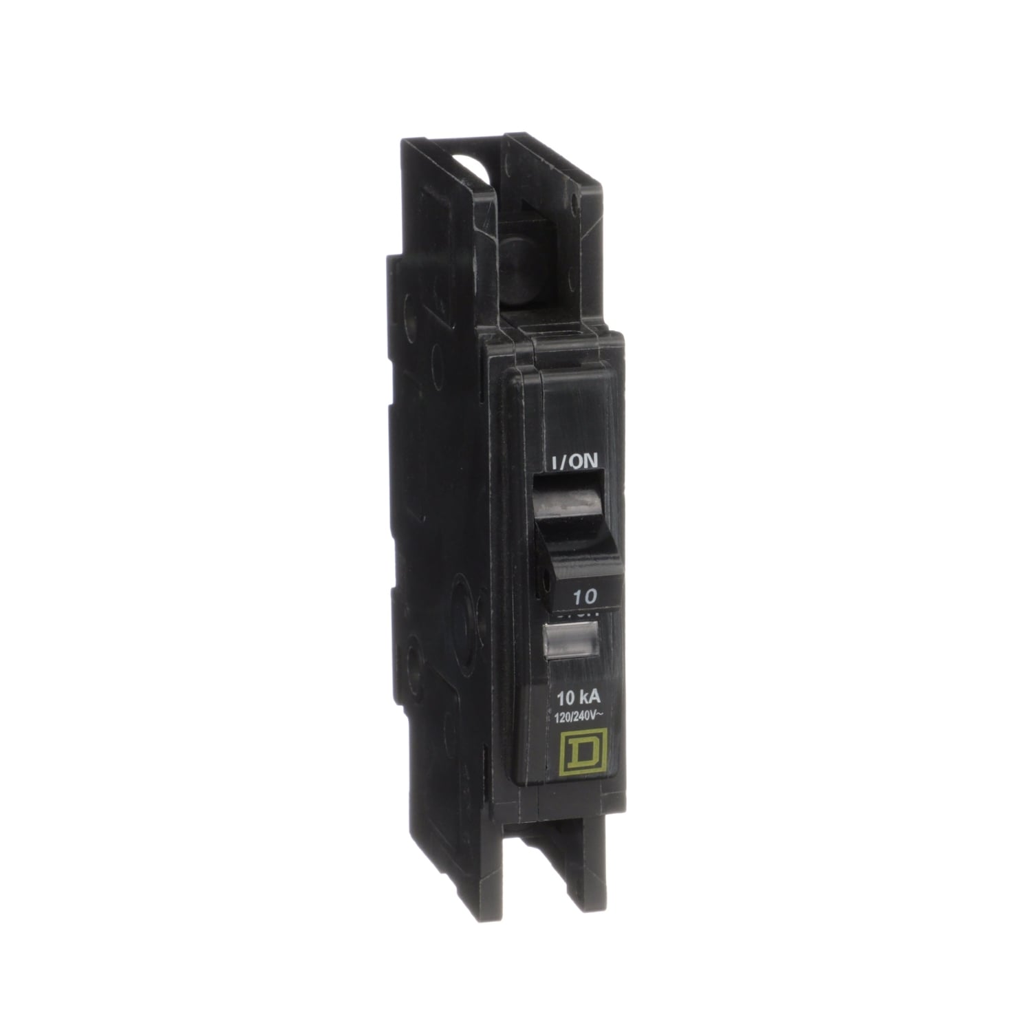 QOUR1105283 Type QOU Miniature Circuit Breaker, 120/240 V AC, 10 A, 10 kA at 120/240 V AC, 5 kA at 48 VDC Interrupt, 1 Poles, Thermal Magnetic Trip