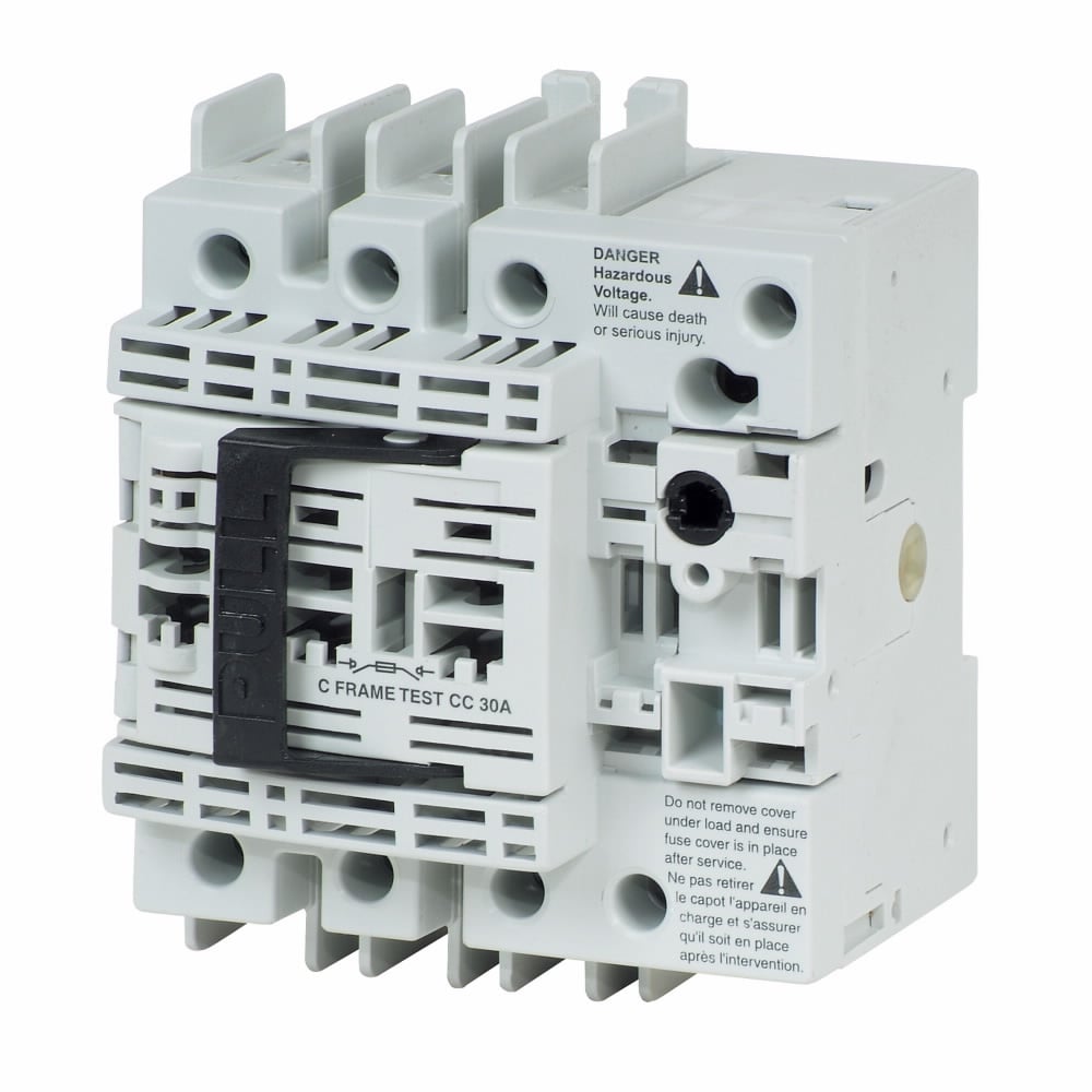 R4H3030FCC H -Frame Fusible Rotary Disconnect Switch, 600 V AC, 30 A, 20 hp, 22 hp, 3 Poles