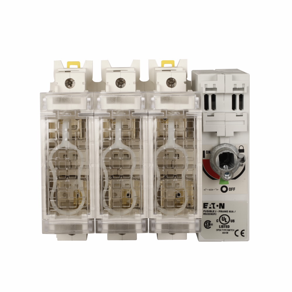 R9J3060FJ Fusible Disconnect Switch, 600 V AC, 60 A, 50 hp, 52 hp, 3 Poles