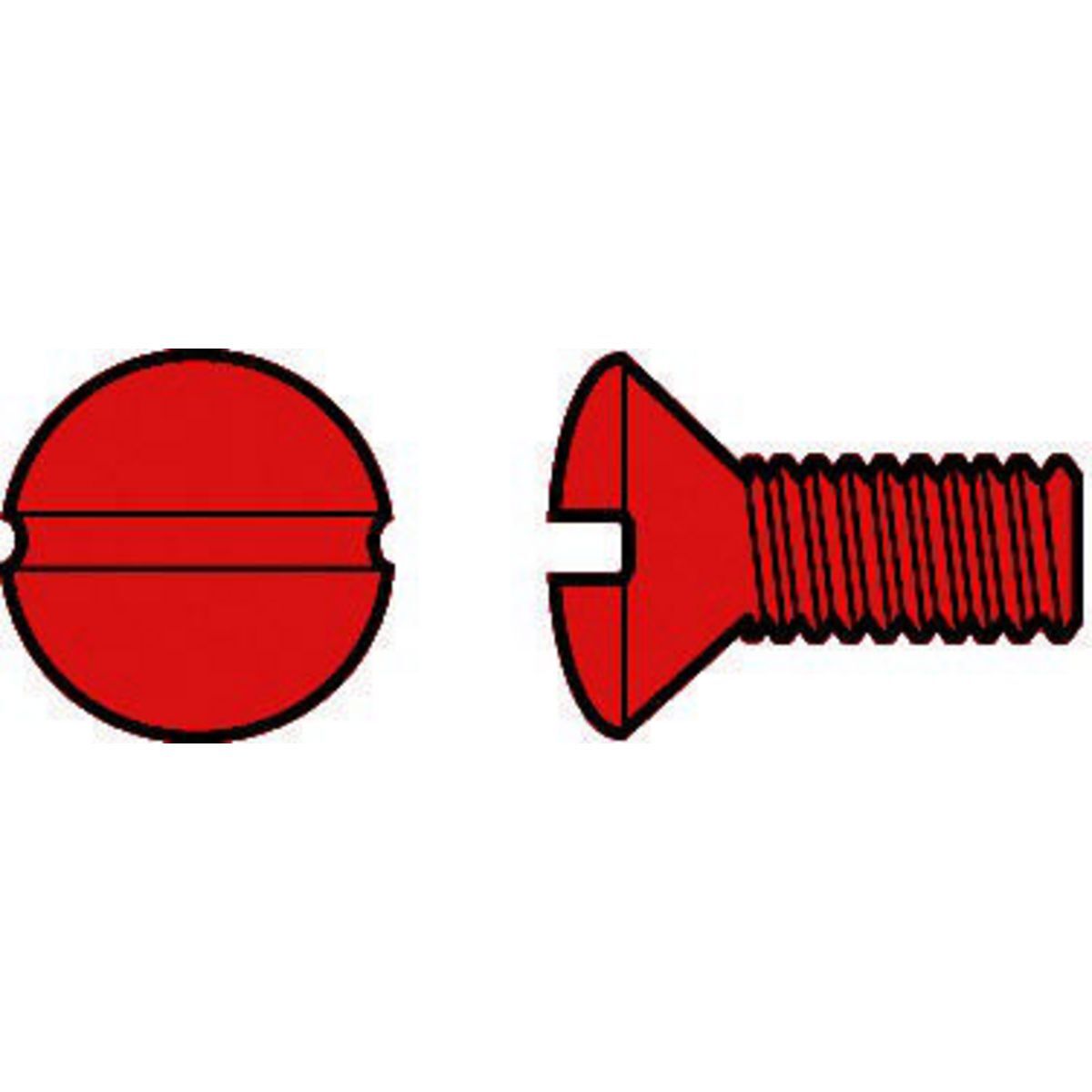 RA38RPK100 Standard Wallplate Screw, 6/32 x 3/8 in, Steel