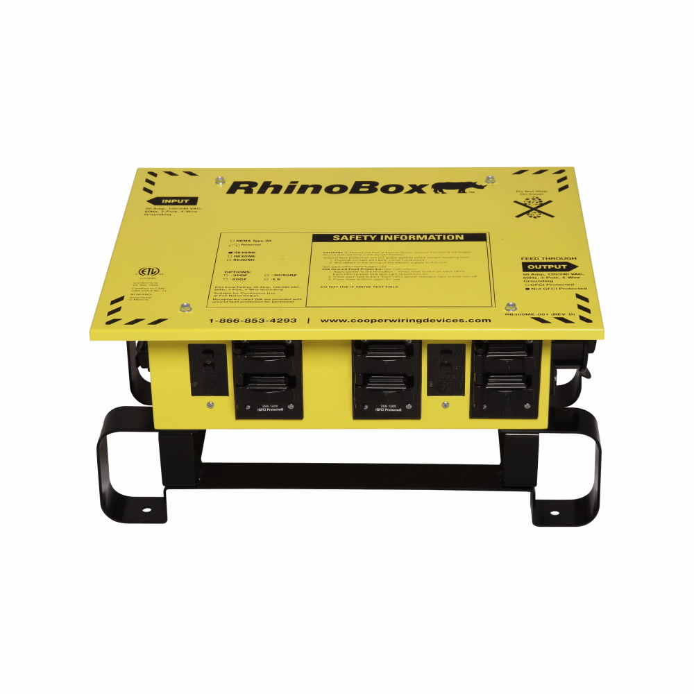 RB300ME Temporary Power Center, 120/240 V AC, 50 A, Cold Rolled Steel