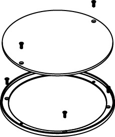 6 Gang Non-Metallic Bare Concrete and Terrazzo Ring; For Bare Concrete and Terrazzo Floor Applications