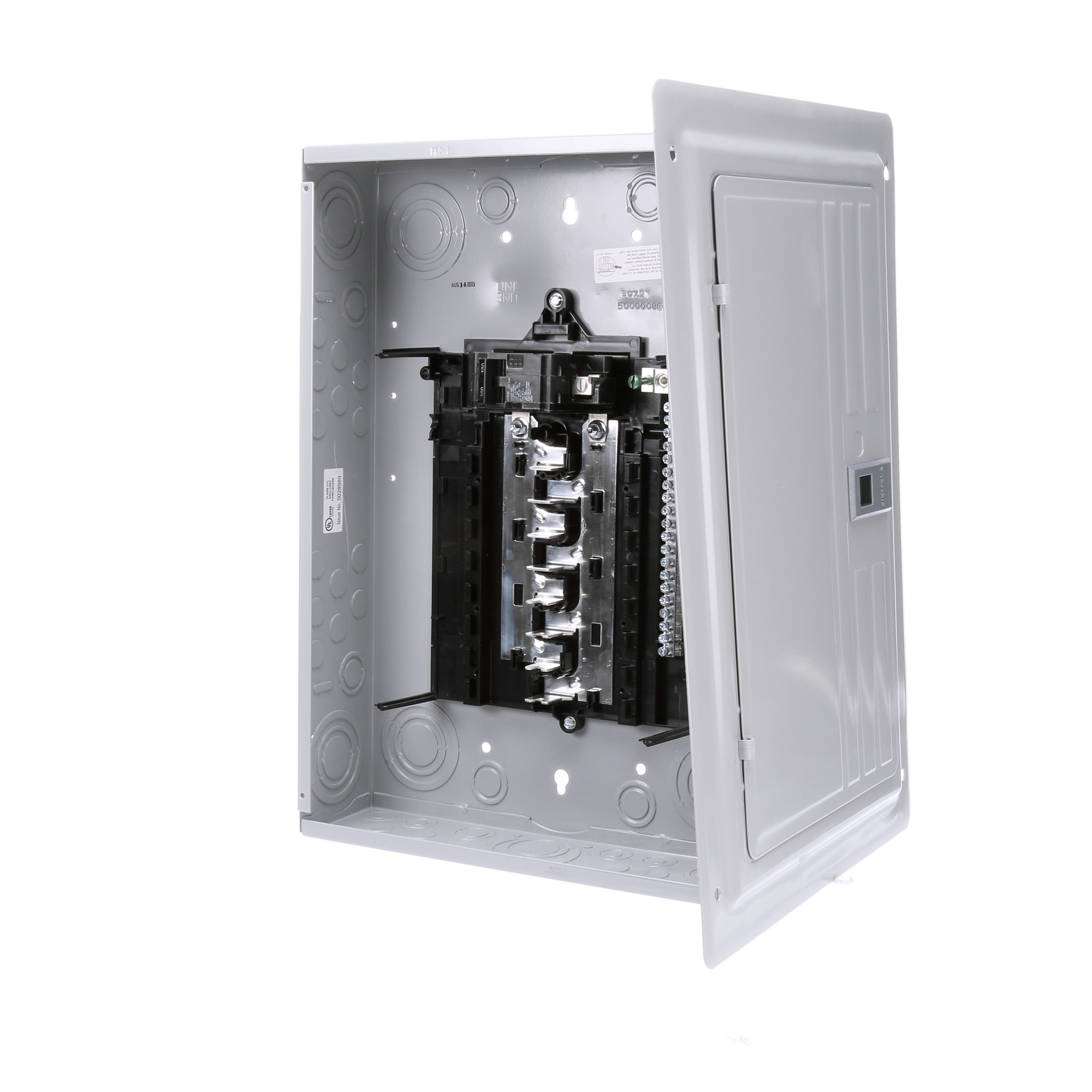 S1624B1100 ES Series Single Phase Main Breaker Load Center, 120/240 VAC, 100 A, 22 kA Interrupt