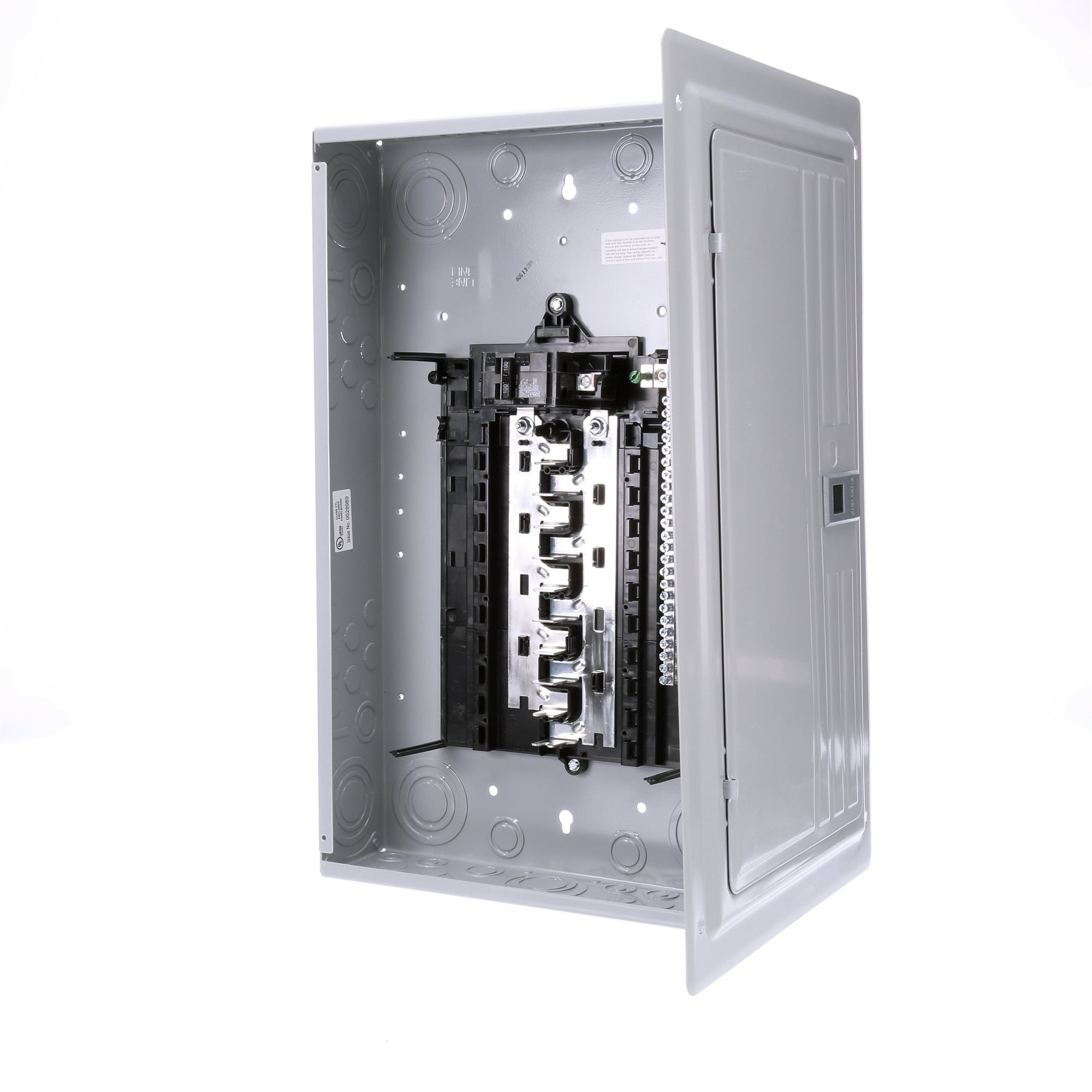 S2024B1100 ES Series Single Phase Main Breaker Load Center, 120/240 V AC, 100 A, 22 kA Interrupt