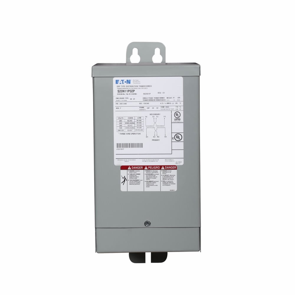 S20N11P01P Type EP Encapsulated Distribution Transformer, 240/480 V AC Primary, 120/240 VAC Secondary, 1 kVA Power Rating, 60 Hz, 1 Phase
