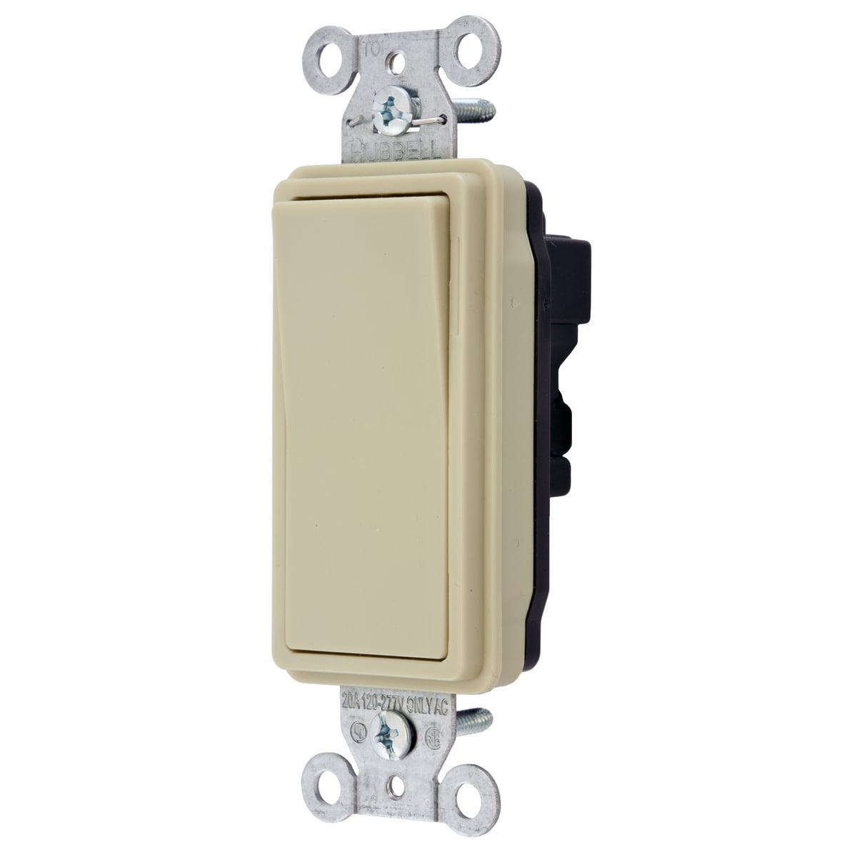 SNAP2101INA 2-Position Heavy Duty Industrial/Commercial Grade Standard Decorator Switch, 120 to 277 VAC, 15 A, 4155 W Power Rating, 2 Position Contact