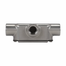 T28SS Condulet Type T Conduit Outlet Body With Cover and Gasket, 3 in Hub, 5 Form, Malleable Iron, Hot Dipped Galvanized