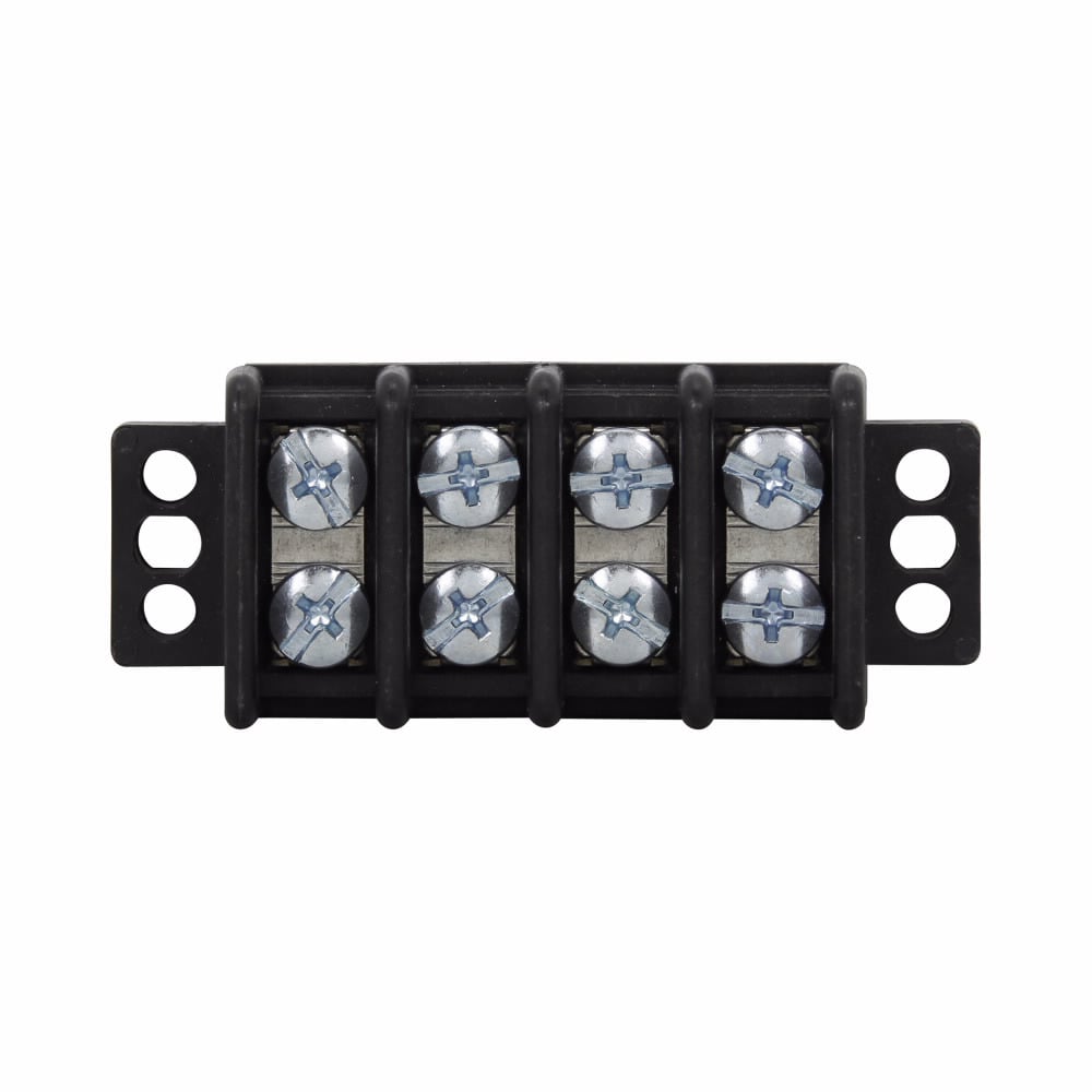 TB345-12L5 Double Row Terminal Block Strips and Barrier Block, 600 V, 45 A, Black