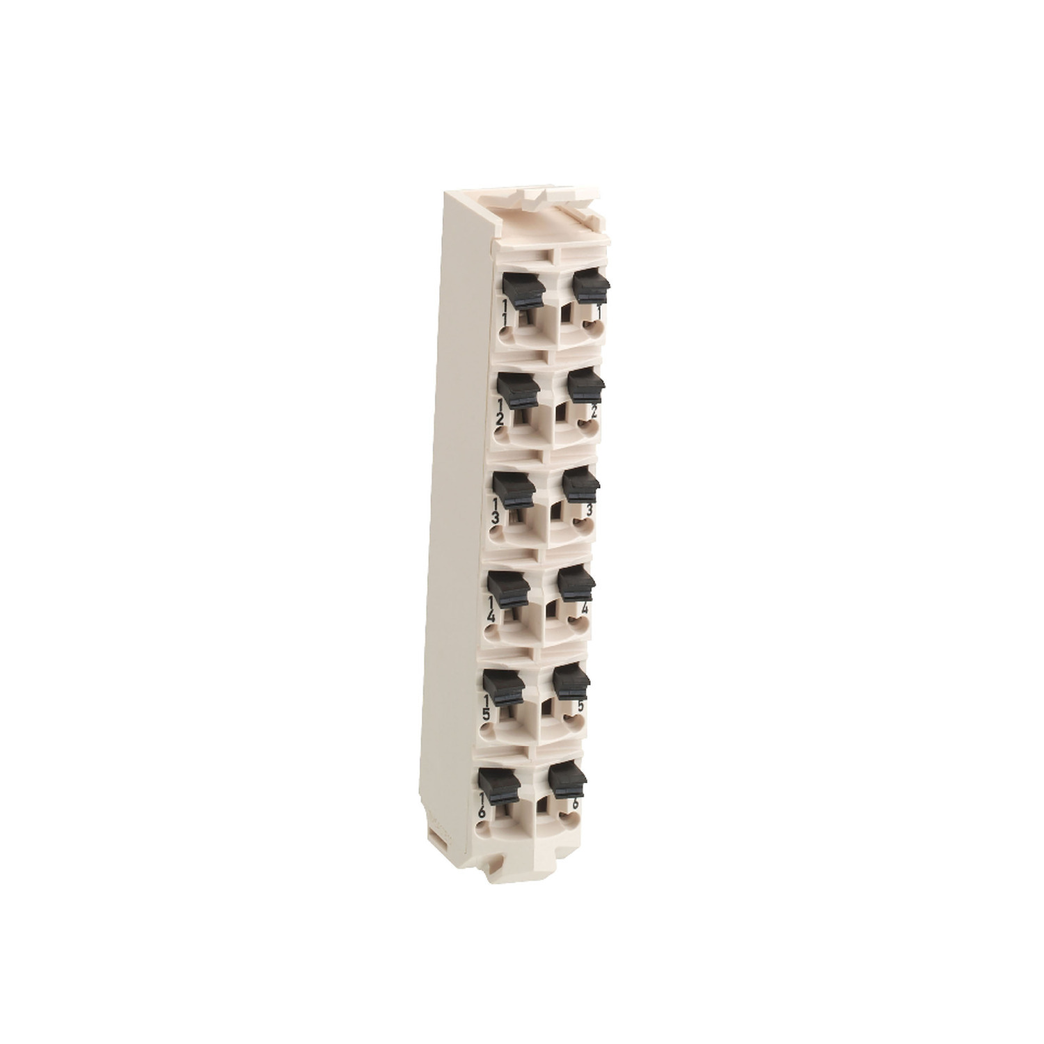 TM5ACTB12 I/O Terminal Block, For Use With TM5 12 Terminal I/O Compact Block and M258 Logic Controller, 24 V DC, 12-Pin, 12-Spring Terminal, 12-Contact, White