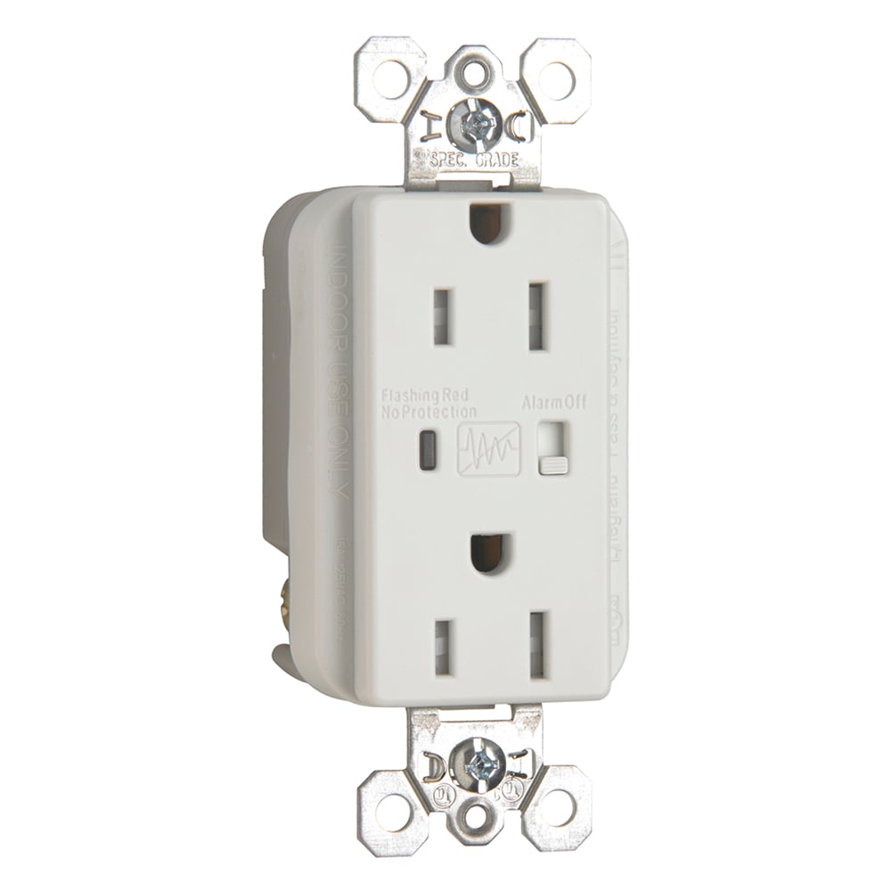 TR5262WSP  Extra Heavy Duty Surge Protective Duplex Receptacle, White