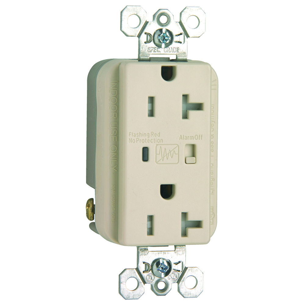 TR5362LASP 20 Amp 125V Extra Heavy Duty Surge Protective Duplex Receptacle, Light Almond