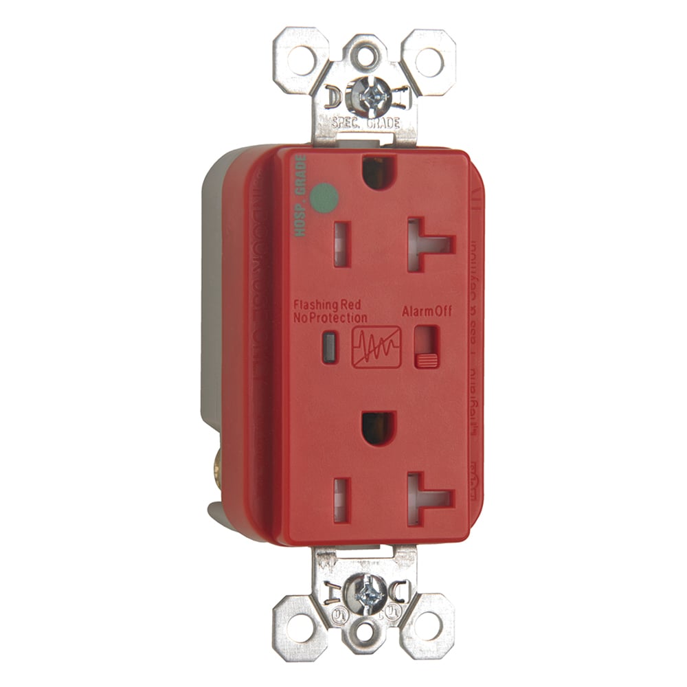 TR8300REDSP  Extra Heavy Duty Surge Protective Duplex Receptacle, Red