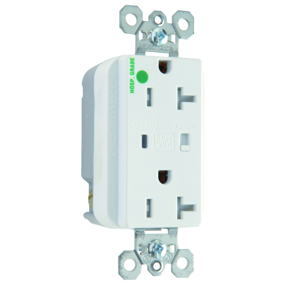TR8300WSP  Extra Heavy Duty Surge Protective Duplex Receptacle, White