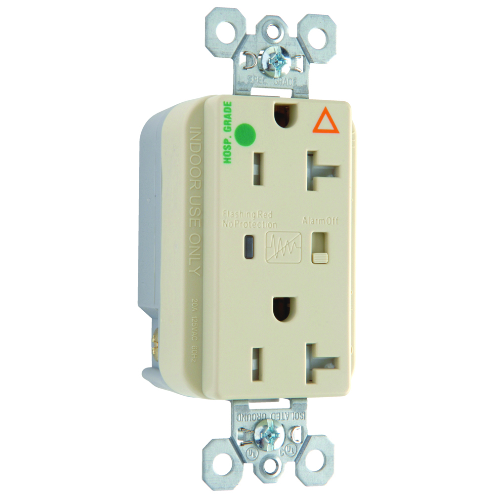 TRIG8300ISP  Isolated Ground Surge Protective Duplex Receptacle, Ivory