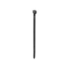 Twist Tail Cable Tie, Black Polyamide (Nylon 6.6) for Temperatures up to 85 Degrees Celsius (185 F), Weather and Ultraviolet Resistant for Indoor and Outdoor Applications, Length of 180mm (7.1 Inches), Width of 4.7mm (0.186 Inch), Thickness of 1.37mm (0.054 Inch), Tensile Strength Rating of 133 Newtons (30 Pounds), Maximum Bundle Diameter 44.45mm (1.75 Inches), 50 Pieces per Bag/20 Bags per Case