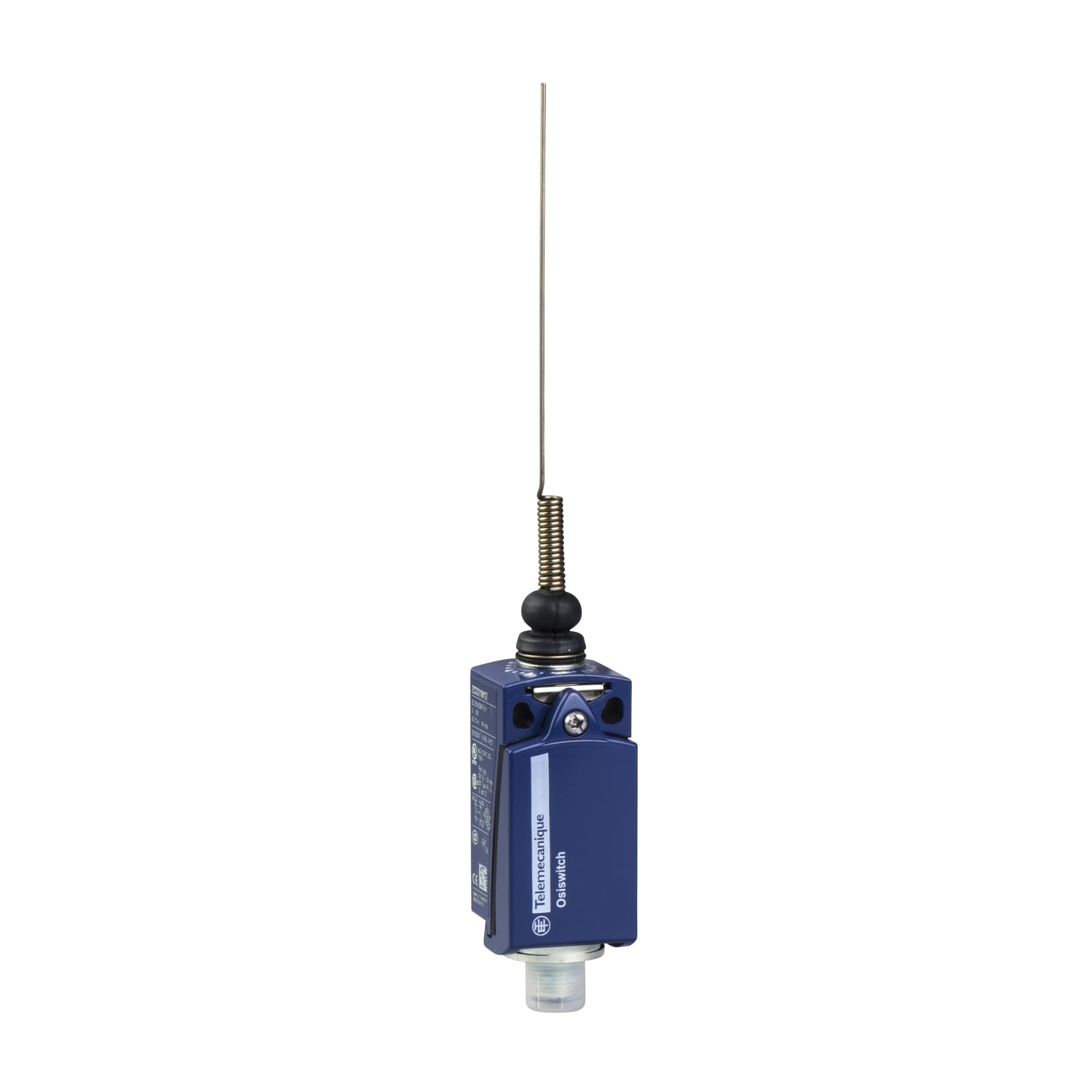 XCKD2106M12 OsiSense XC Standard Format Fixed Limit Switch, 240 V AC, 10 A, Cats Whisker Spring Return Actuator, 1NO-1NC Contact, 2 Poles