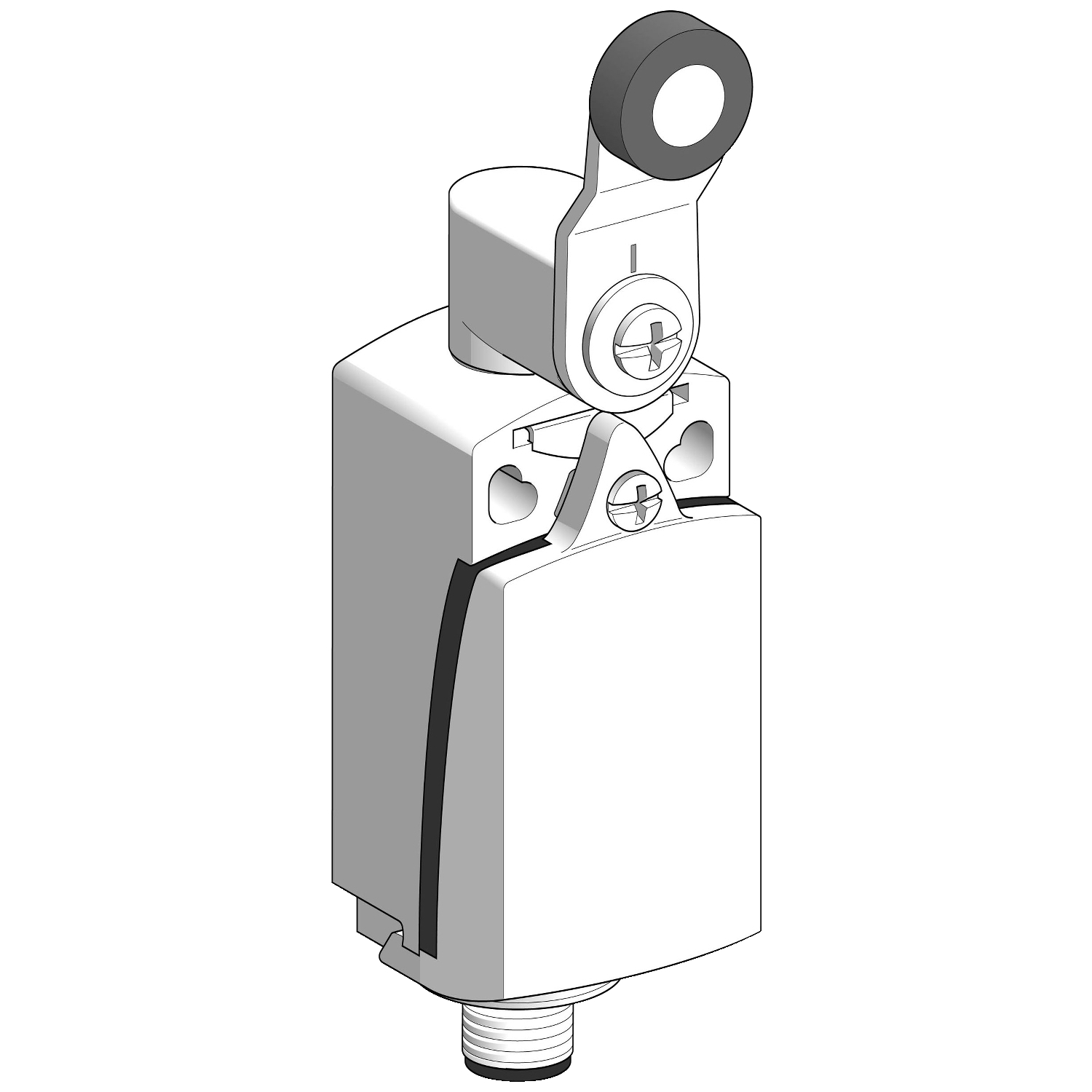 XCKD2118M12 OsiSense XC Standard Format Fixed Limit Switch, 240 V AC, 10 A, Spring Return Roller Lever Actuator, 1NO-1NC Contact, 2 Poles