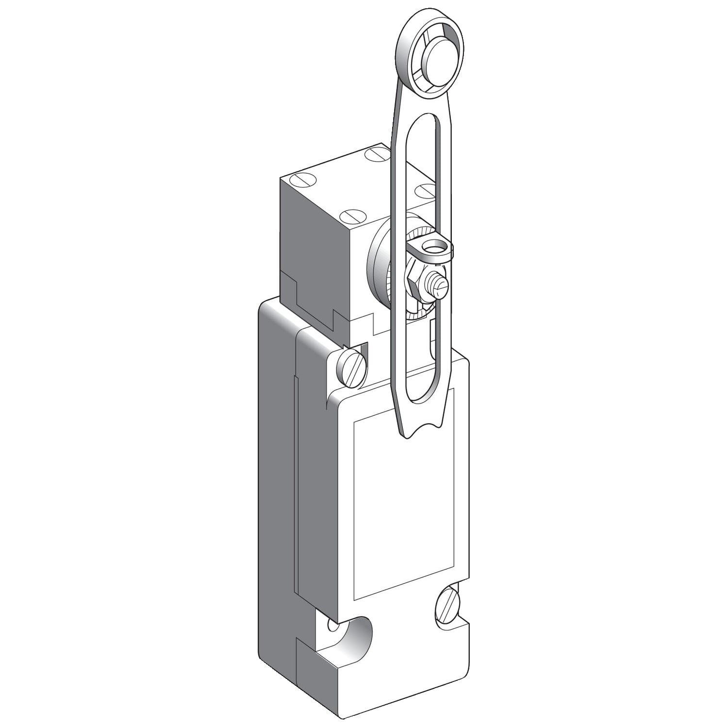 XCKJ110541H7 OsiSense Limit Switch, 240 VAC, 250 VDC, 10 A, Spring Return Roller Lever Arm Actuator, 1CO Contact, 1 Poles
