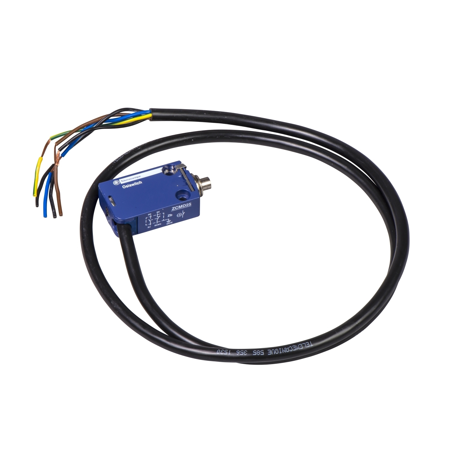 XCMD2510L1 Limit Switch, 240 V AC, Metal Spring Return Plunger Actuator, 1NO-1NC Contact, 2 Poles