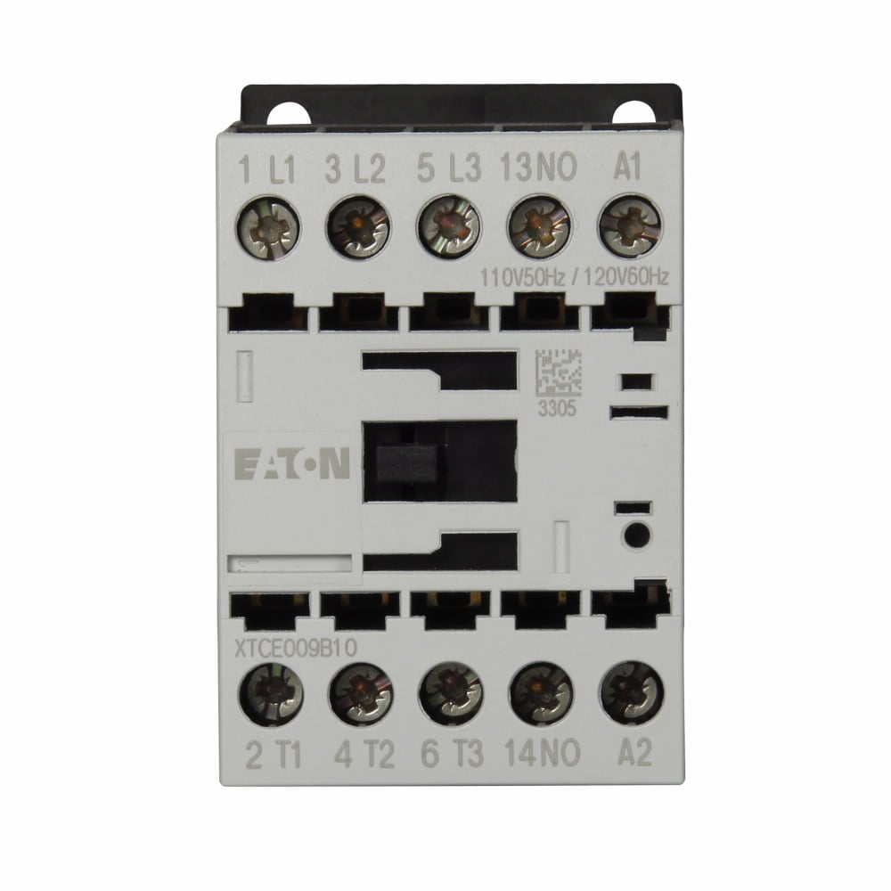 XTCE009B10B Full Voltage Non-Reversing IEC Contactor, 220 to 240 V AC V Coil, 9 A, 1NO Contact, 3 Poles