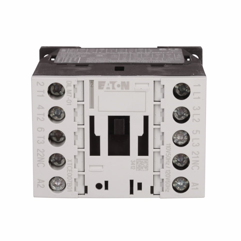 XTCE015B10A Full Voltage Non-Reversing IEC Contactor, 110/120 V AC V Coil, 15 A, 1NO Contact, 3 Poles