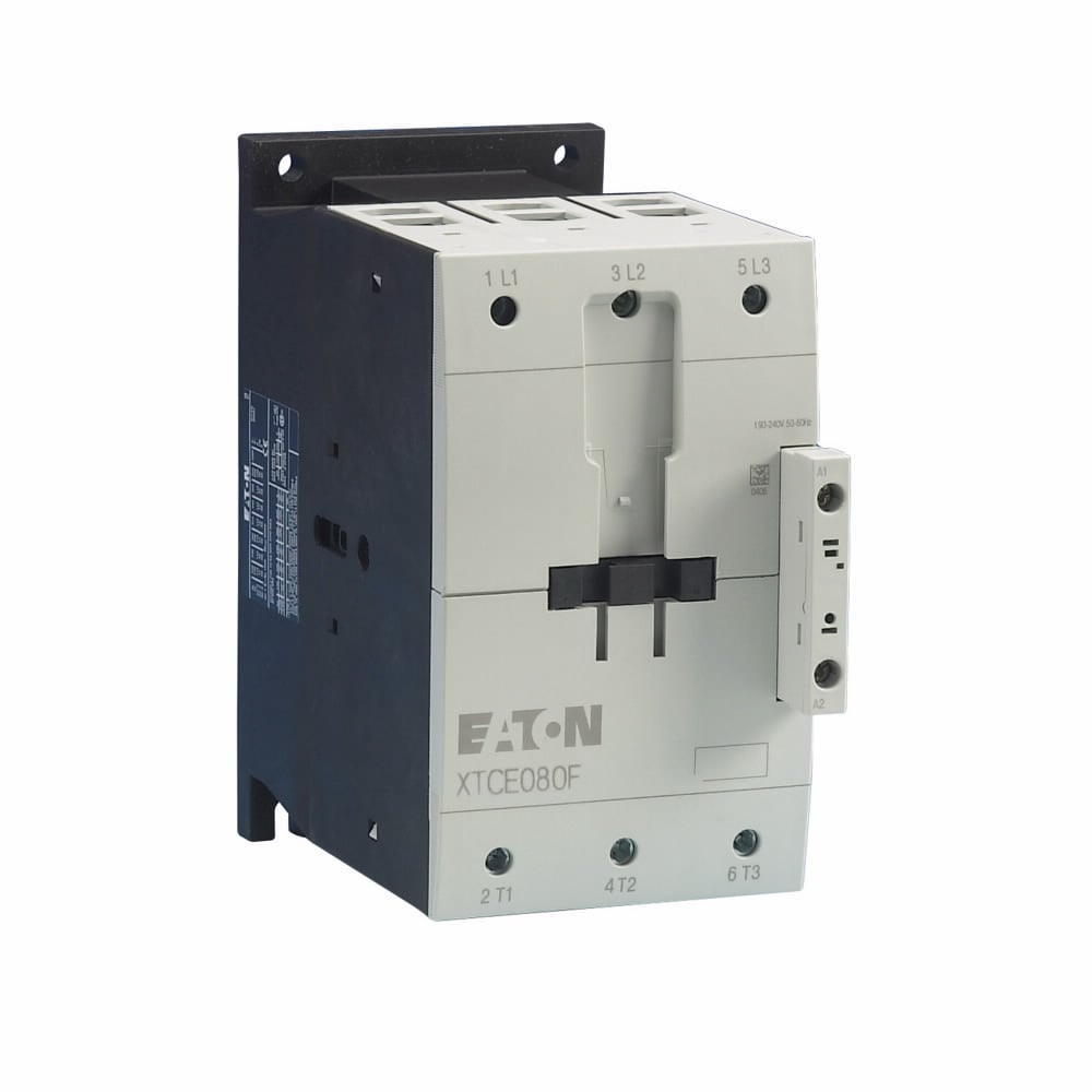 XTCE080F00TD XTCE F-Frame Full Voltage Non-Reversing IEC Contactor, 24 to 27 V DC V Coil, 80 A, 3 Poles