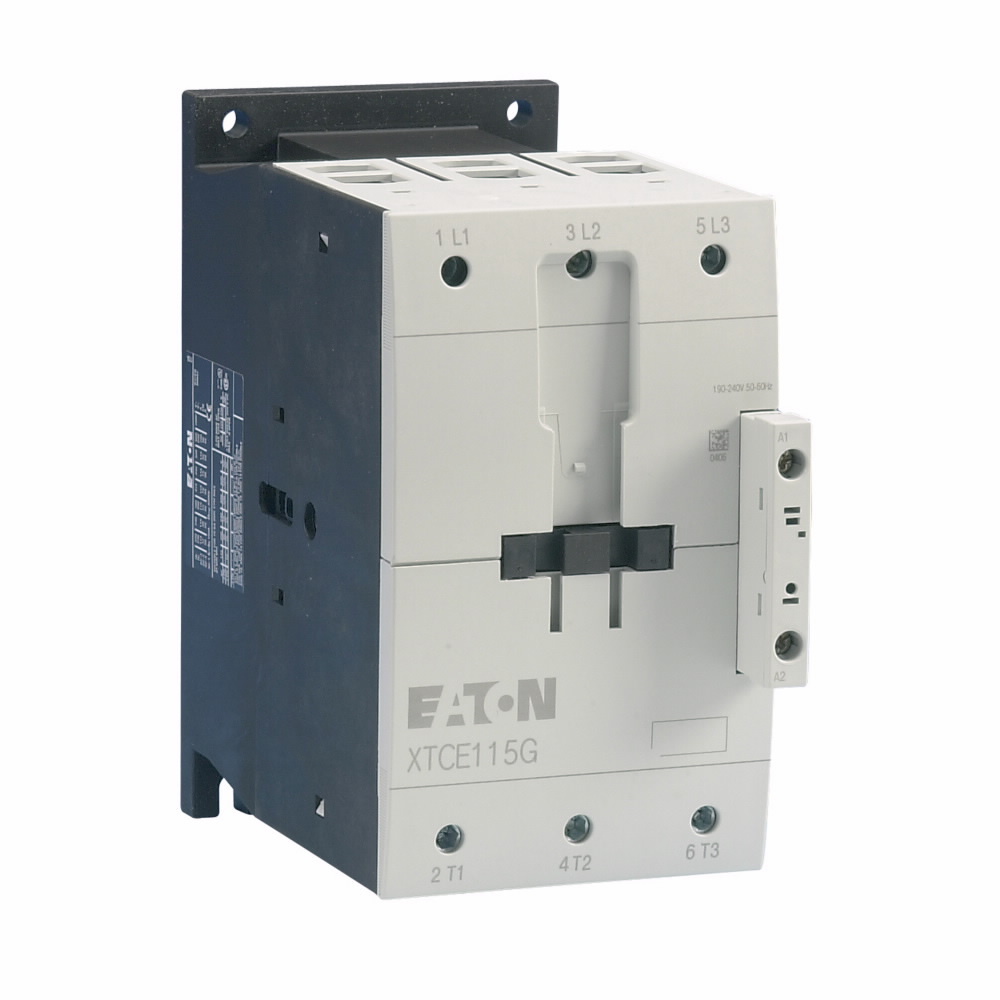 XTCE115G00A Full Voltage Non-Reversing IEC Contactor, 110/120 V AC V Coil, 115 A, 0NO-0NC Contact, 3 Poles