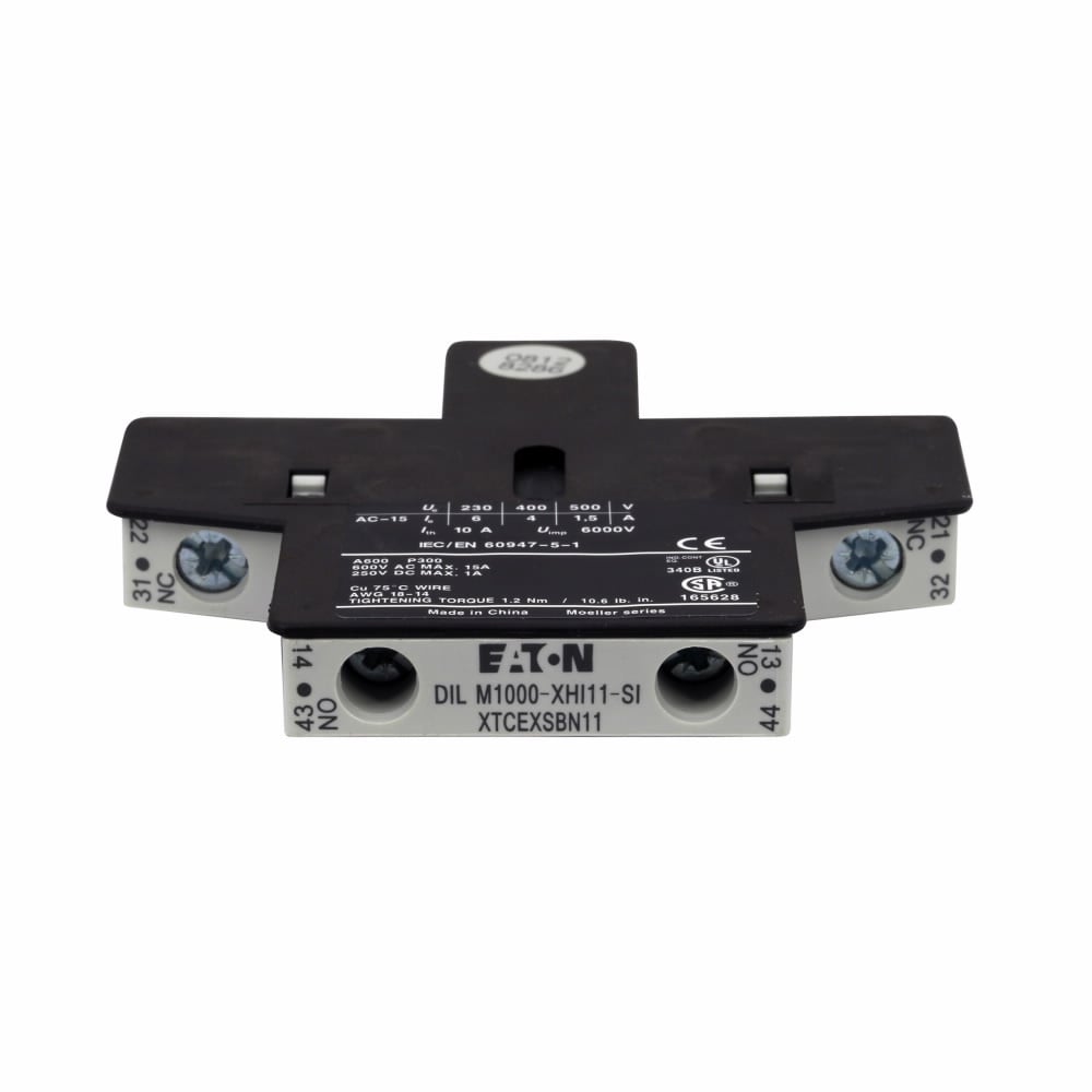 XTCEXSBN11 2-Pole Auxiliary Contact, 600/220 V AC/V DC, 10 A, 1NO-1NC Contacts