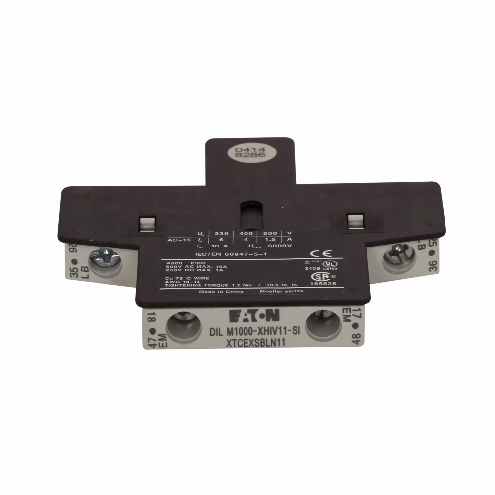 XTCEXSCC11 2-Pole Auxiliary Contact, 600 VAC, 220 VDC, 10 A, 2 Contacts