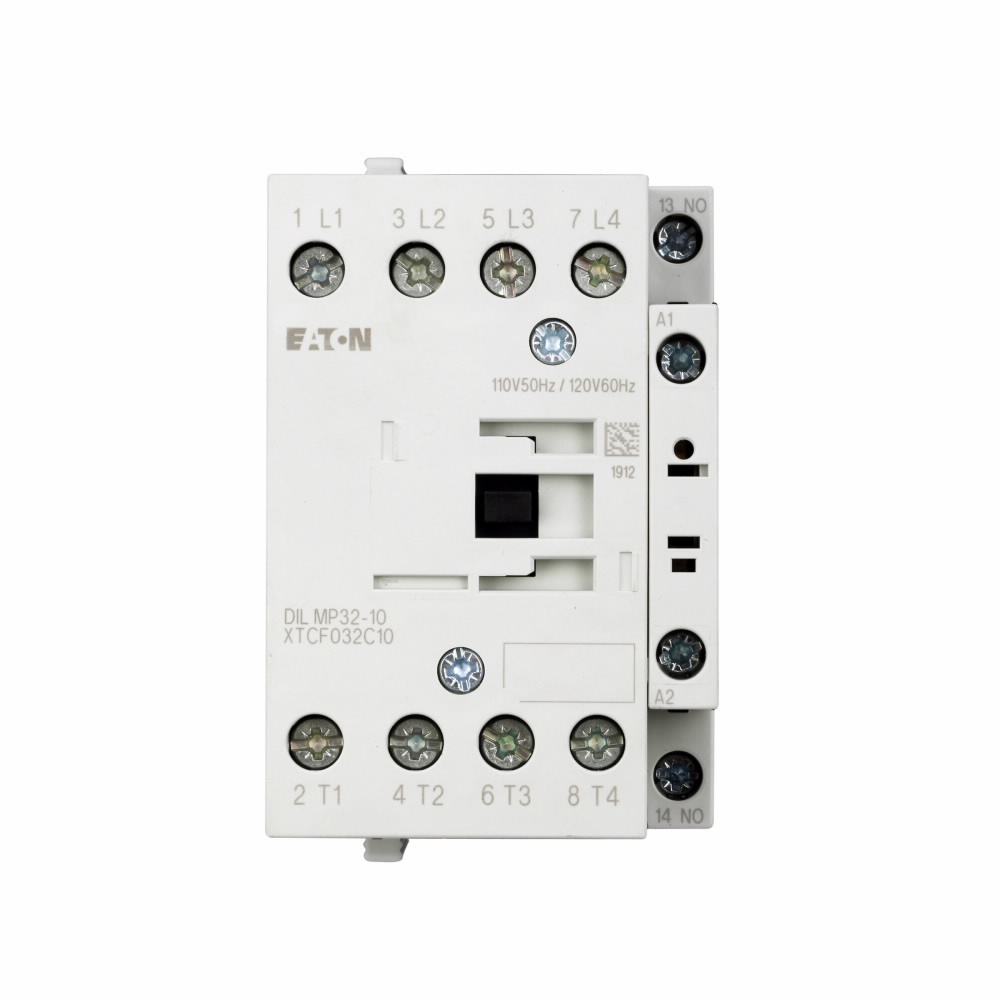 XTCF045C10A C-Frame Full Voltage Non-Reversing IEC Contactor, 110 V AC at 50 Hz, 120 V AC at 60 Hz V Coil, 45 A, 1NO Contact, 4 Poles