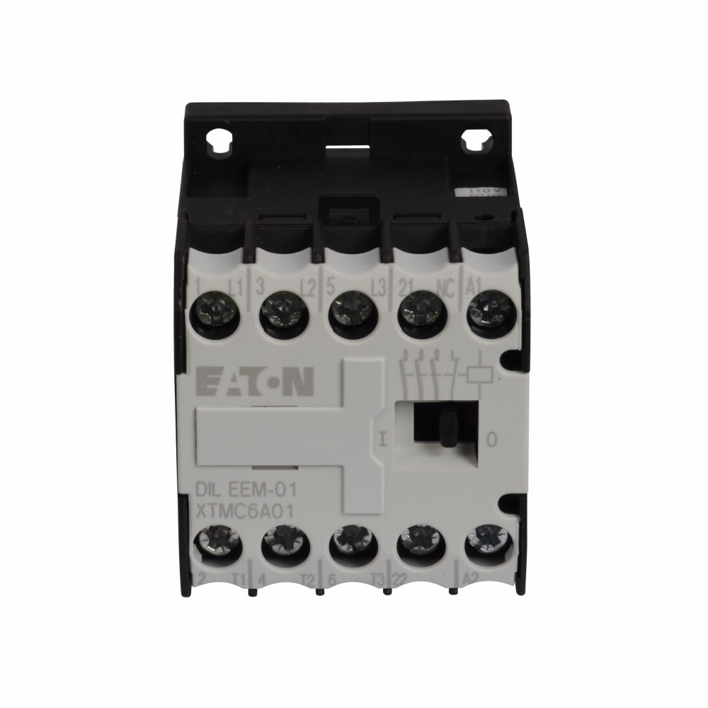 XTMC6A01A Full Voltage Non-Reversing IEC Miniature Contactor, 110 V AC at 50 Hz, 120 V AC at 60 Hz V Coil, 6.6 A, 1NC Contact, 3 Poles