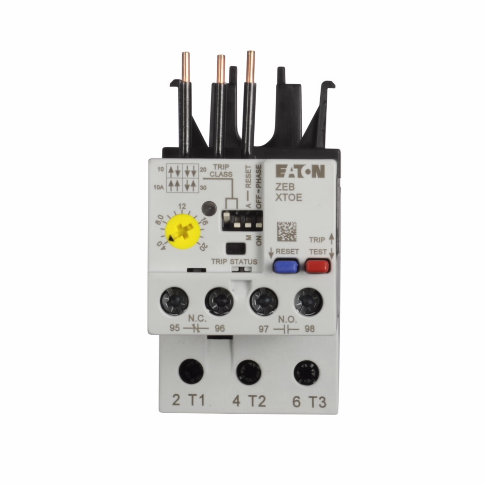 XTOE020BCS Electronic Overload Relay, 4/20 A, 1NO-1NC 1 Form A/1 Form B Contact, 600 VAC, 12 VDC V Coil