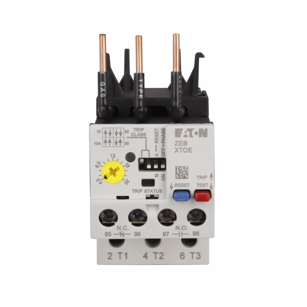 XTOE045CCS Electronic Overload Relay, 9/45 A, 1NO-1NC 1 Form A/1 Form B Contact, 600 VAC, 12 VDC V Coil