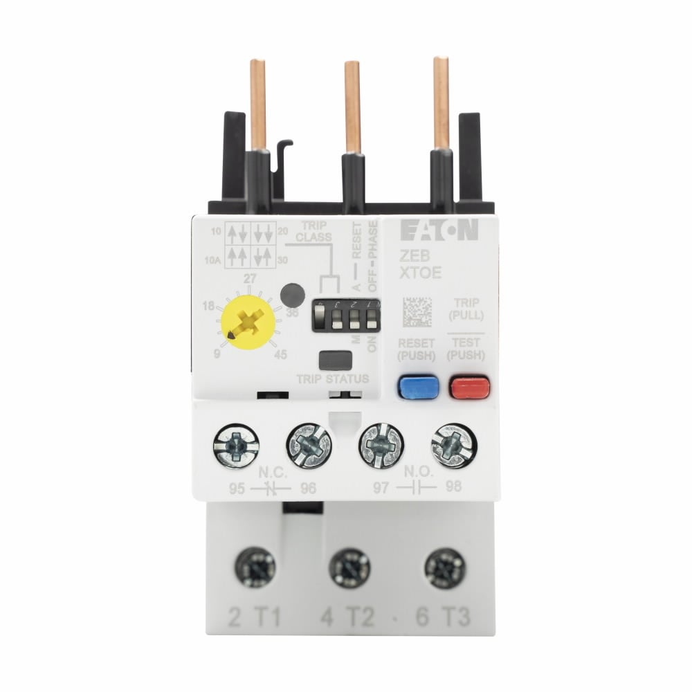 XTOE045DGS Electronic Overload Relay, 9 to 45 A, 1NO-1NC 1 Form A/1 Form B Contact, 600 V AC, 12 V DC V Coil