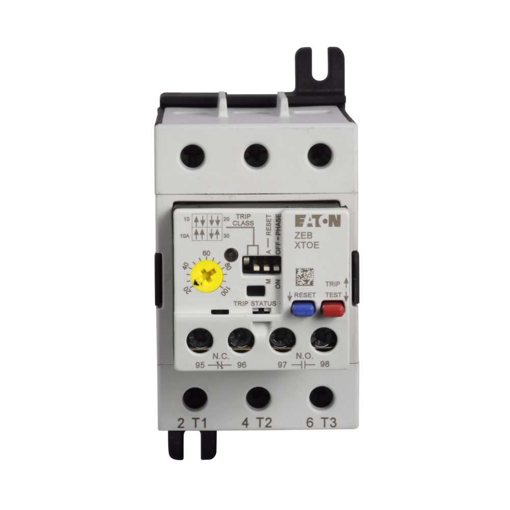XTOE100GCS Class 10/20/30 Electronic Overload Relay, 20/100 A, 1NO-1NC 1 Form A/1 Form B Contact, 600 VAC, 12 VDC V Coil