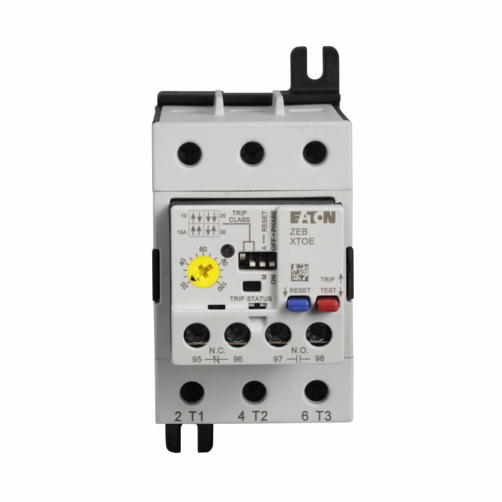 XTOE100GGS Electronic Overload Relay, 20/100 A, 1NO-1NC 1 Form A/1 Form B Contact, 600 VAC, 12 VDC V Coil