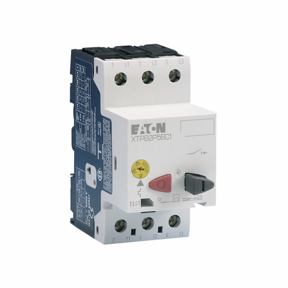 XTPB2P5BC1 B Frame Motor Protector, ON/OFF Action, 1 Poles, IP20 Enclosure