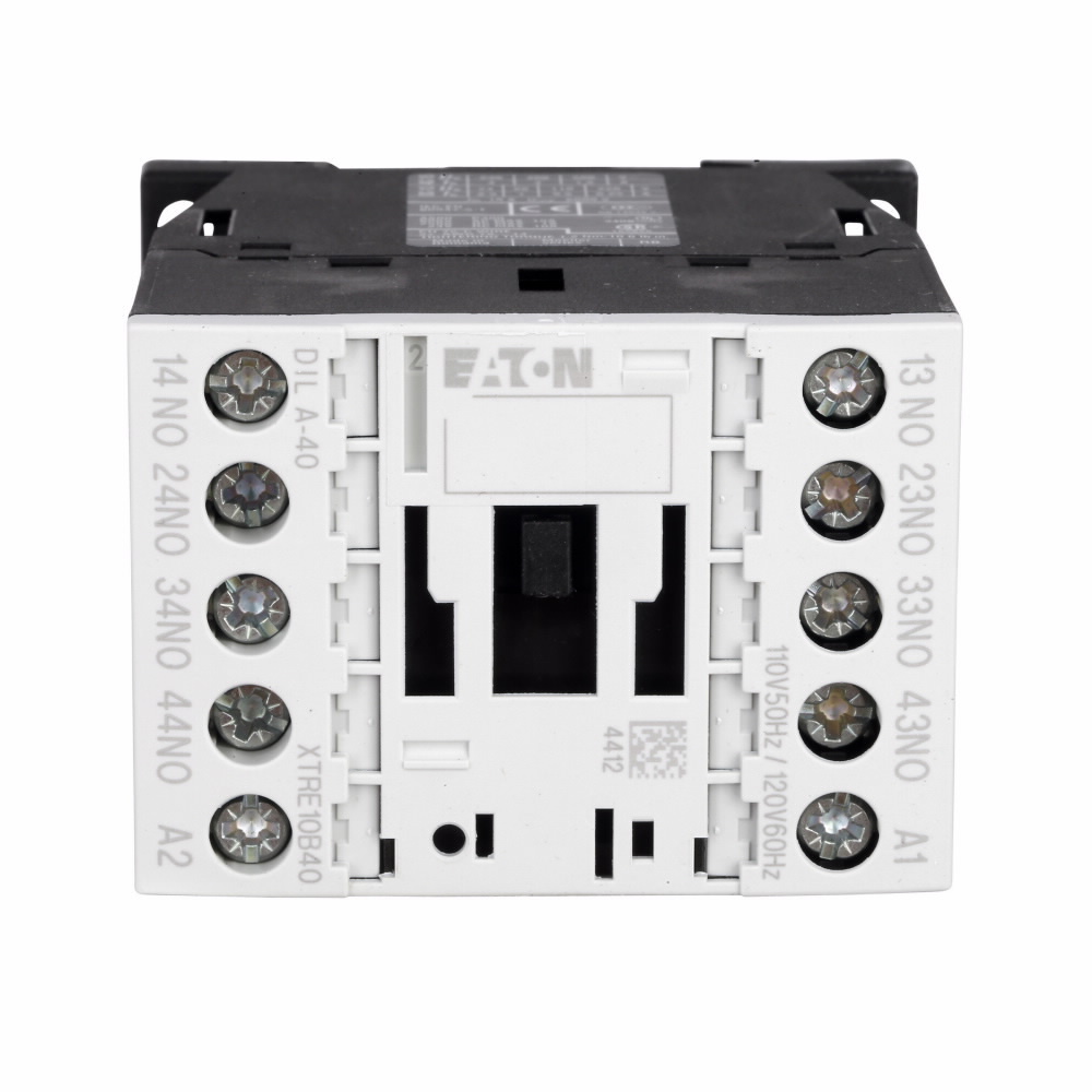 XTRE10B40TD Standard IEC Control Relay, 10 A, 10 Pin, 4NO 4 Form A Contact, 24 VDC V Coil