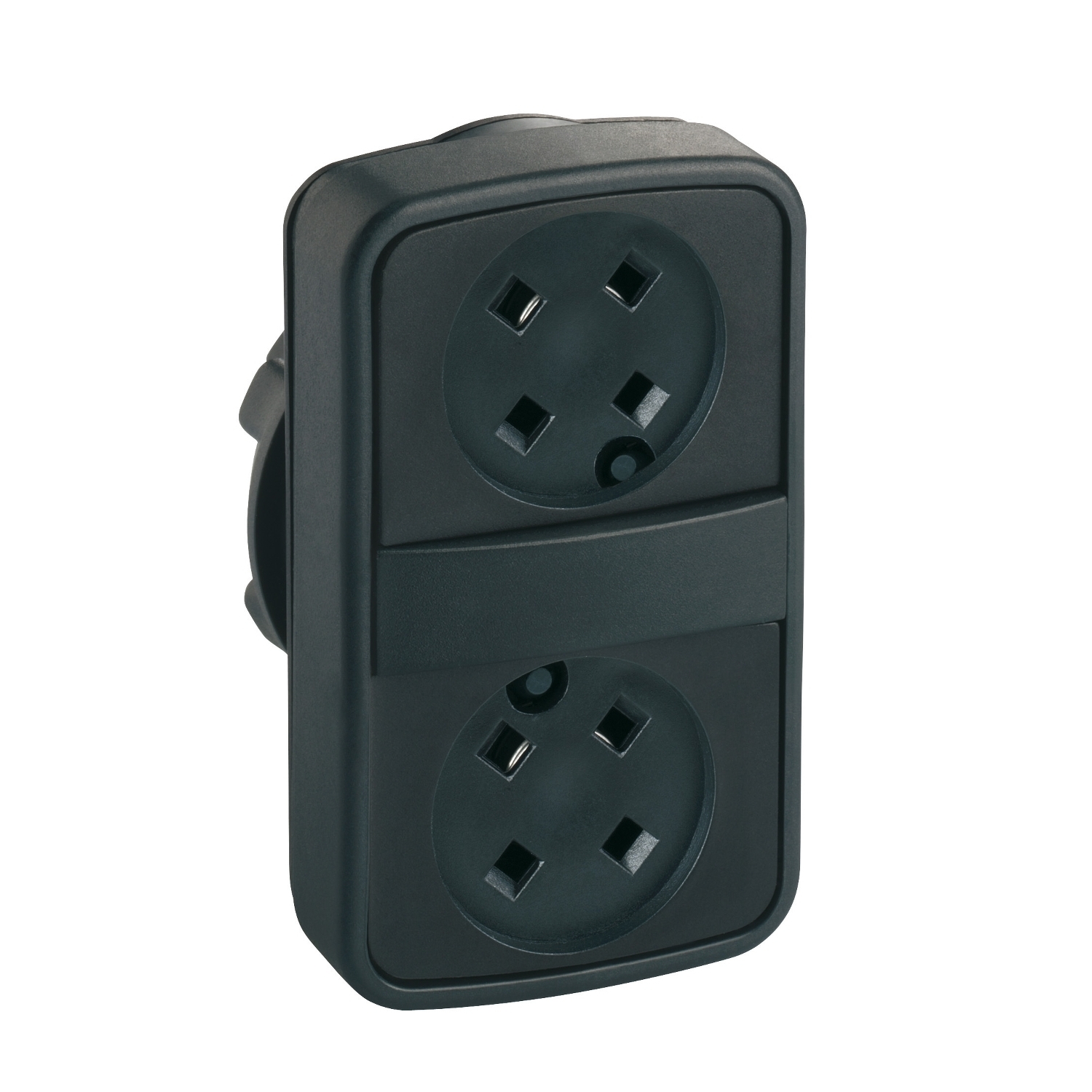 ZB5AA79 Harmony Double Flush Non-Illuminated Spring Return Standard Unmarked Pushbutton Head, 22 mm, Rectangle Shape, Plastic, Black