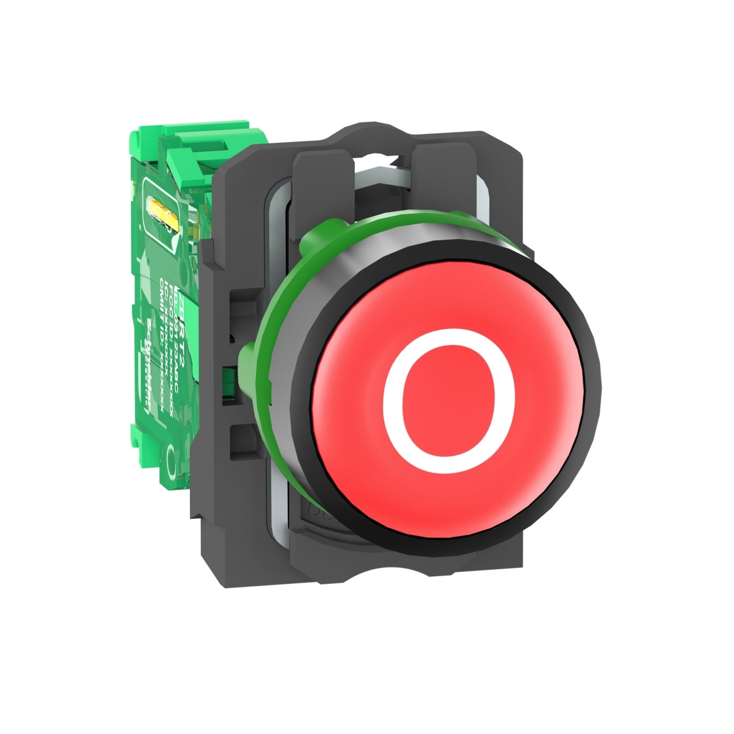 ZB5RTA432 Harmony Batteryless Round Wireless Pushbutton, 22 mm, Red