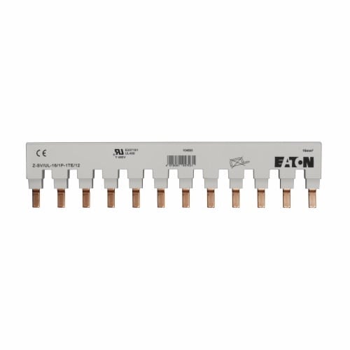 Z-SV/UL-16/3P-3TE/18 Type FAZ-NA 3-Phase/Pole Busbar, For Use With Residual Current, FI/LS Combined Circuit Breaker, 3-Phase, 3-Pole, 80 A, 690 V AC, 18-Terminal