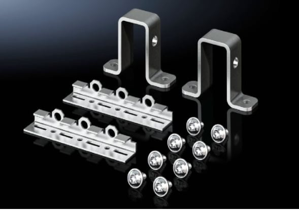 8620400 Base/Plinth Mounting Bracket, For Use With VX Series 100 and 200 mm H Sheet Steel or Stainless Steel Base/Plinth Trim Panel, Stainless Steel