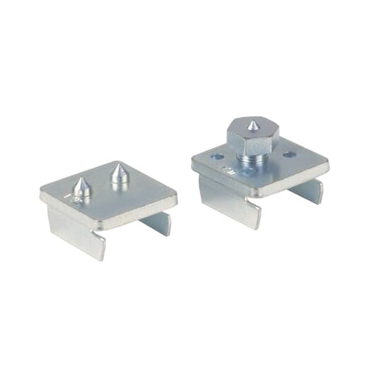 U544EG Superstrut Single Adjustable Screw End Cap, For Use With Beam Clamp, Electro-Galvanized/Silver Galvanized