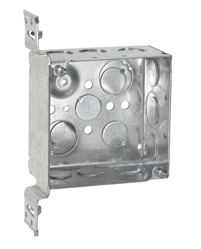 TP451PF TP Welded Outlet Box, Steel, 30.3 cu-in Capacity, (13) Knockouts, 4 in H x 4 in W x 2-1/8 in D