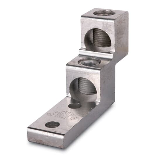 ASL75-22 Blackburn Type ASL-ALCUL Dual Rated Mechanical Lugs, 1/0 AWG to 750 kcmil Conductor Aluminum/Stranded Copper Conductor, 13/32 in Stud, 2 Bolt Holes