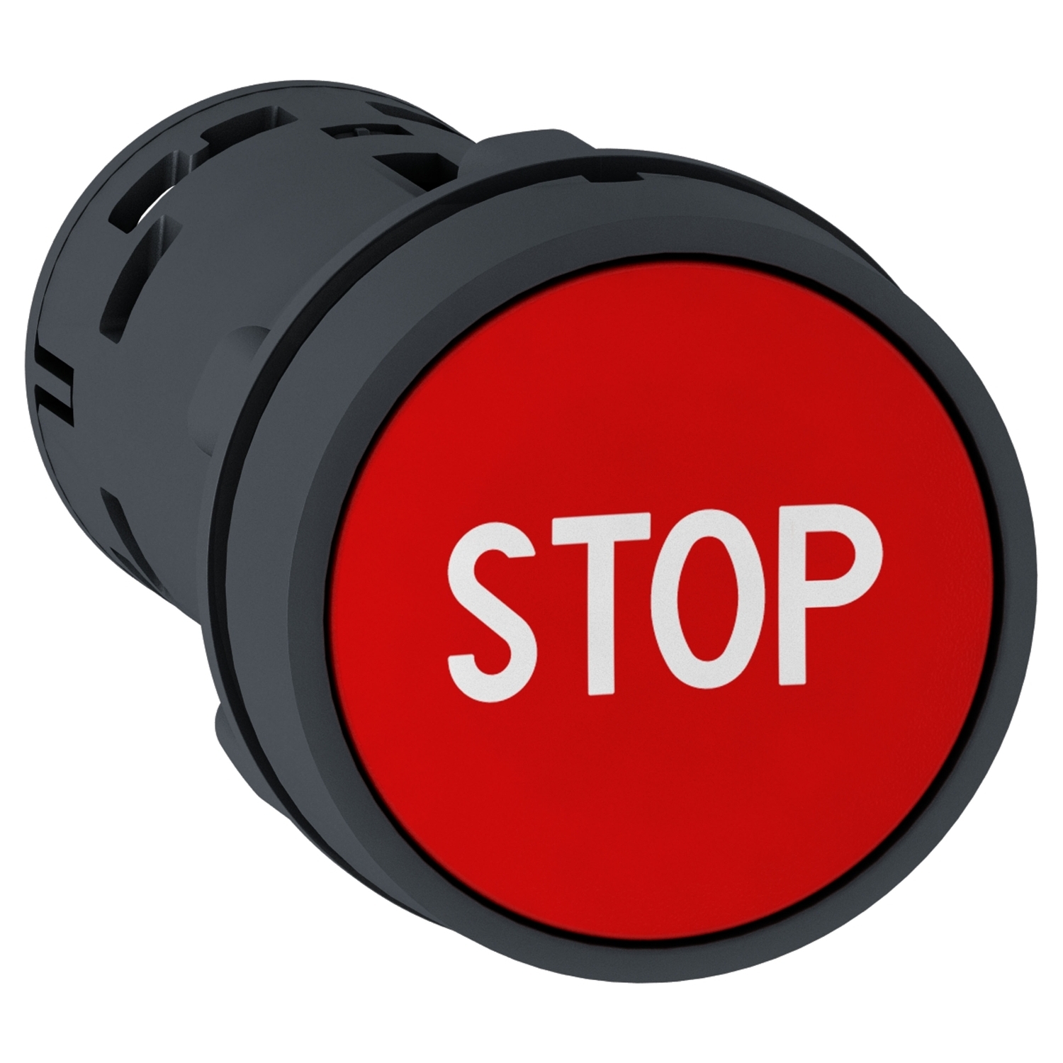 XB7NA4534 Harmony Marking Monolithic Non-Illuminated Pushbutton, 22 mm, 1NO-1NC Contact, Slow Break Contact, Red