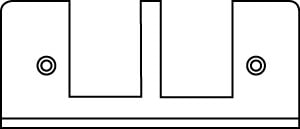 FIFP-T Unassembled Poke Through Device Faceplate With (1) Telephone Opening, 4-5/8 in L x 1-7/8 in W, 1 Gangs, Metal